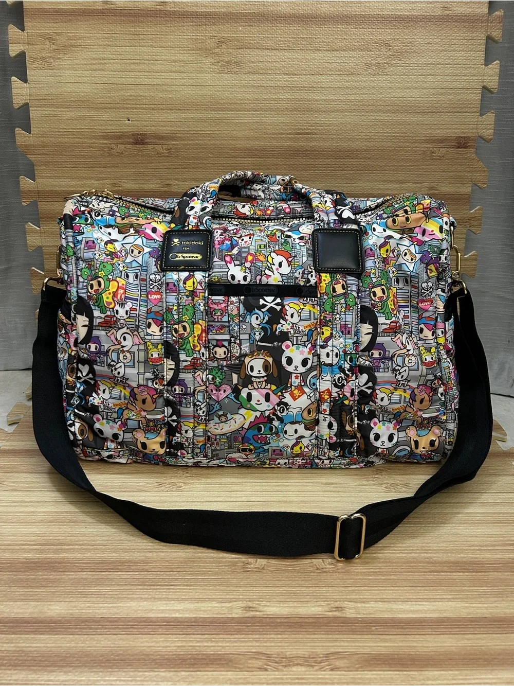 tokidoki for LeSportsac Tutti Rondinella Buon Viaggio Weekender Duffle Bag
